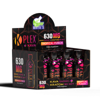 Prof Whyte's K Plex Plus Kava (540mg) Premium Liquid Kratom Extract(90MIT)- Tropical Punch Flavor - (2oz)(12)